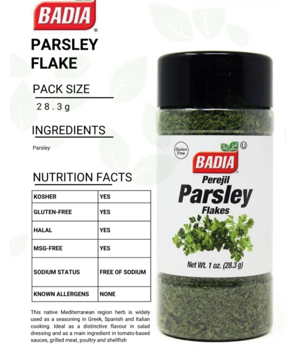 Badia Parsley Flake 12/1 oz. (28.3g)