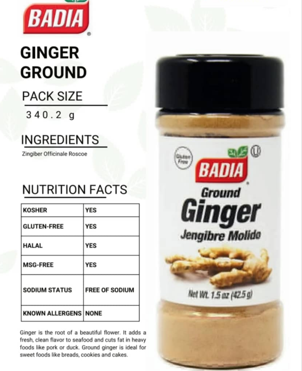 Badia Ginger ground 8/1.5oz (42.5g)