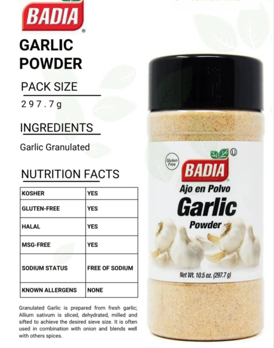 Badia Garlic Powder 12/10.5oz (297.7g)