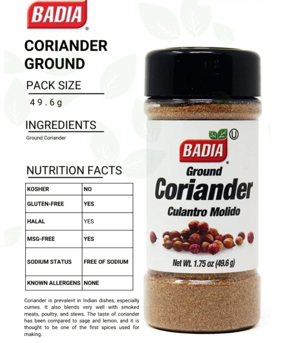 Badia Coriander Ground 8/1.75oz (49.6g)