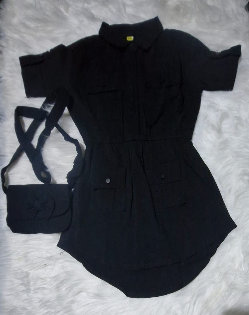 Girls gown with handbag