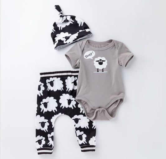 3pcs wear (Top, Trouser and cap)